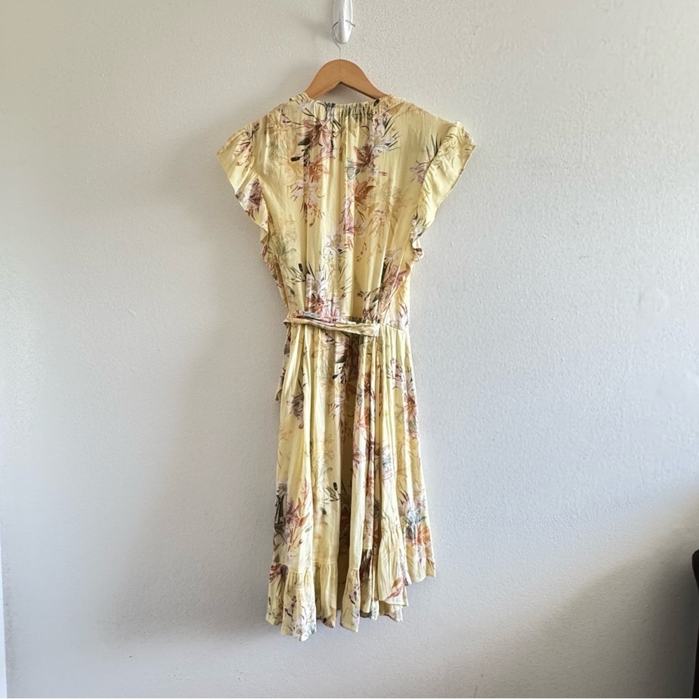 RAVN x Revolve Yellow Floral Wrap Dress size Small - Picture 5 of 11
